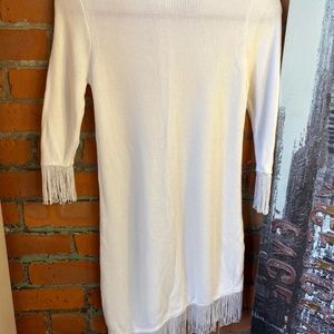 White fringe dress